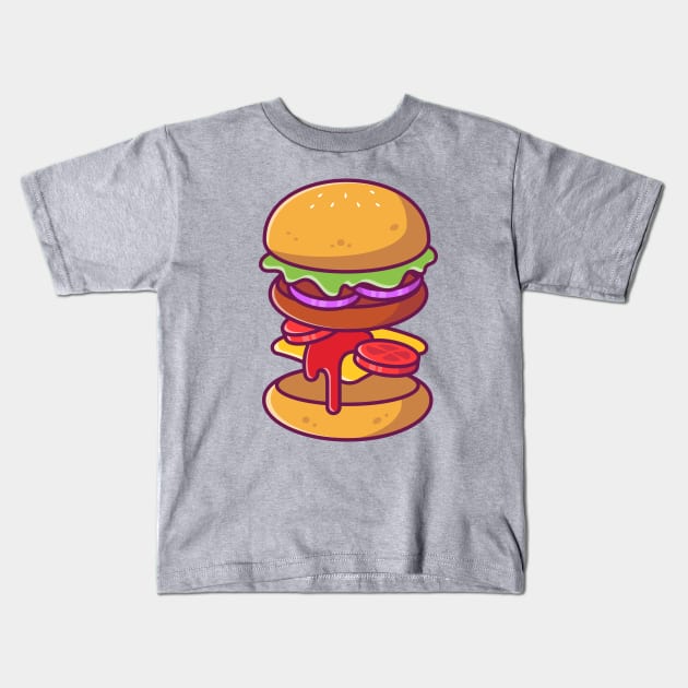 Burger Ingredients Kids T-Shirt by Catalyst Labs